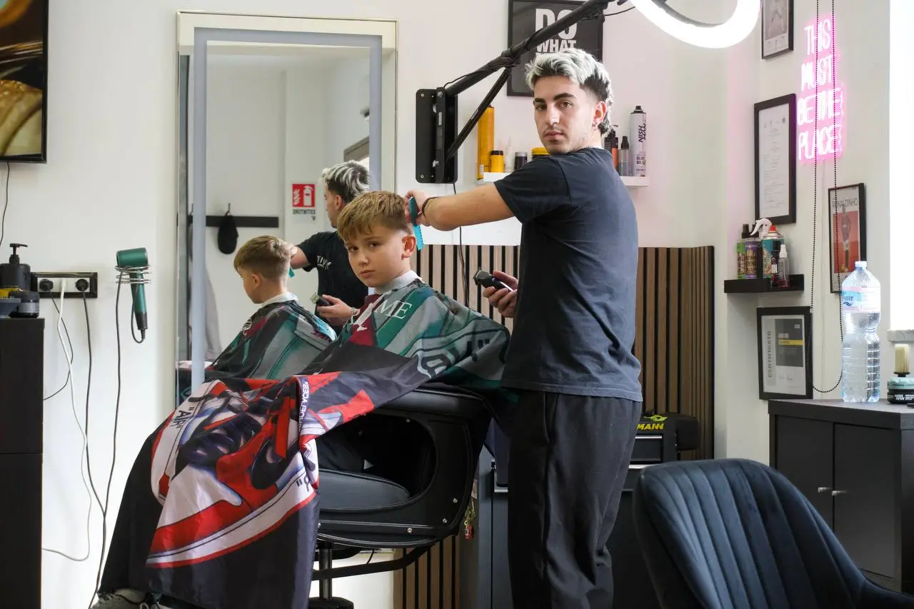 Modern interior of Vito Barber Shop